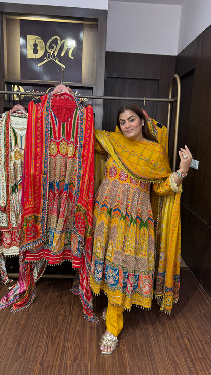 Evania (Glass Tissue Anarkali Suit)