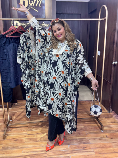 chiffon kaftan set