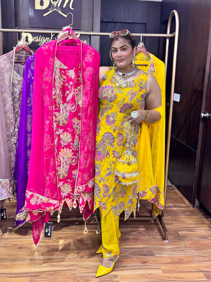 Crepe designer suit