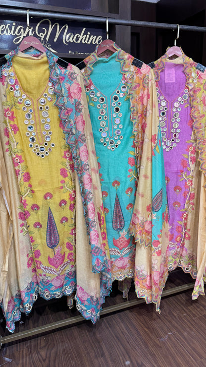 Vira (Cotton Unstitch Suit)