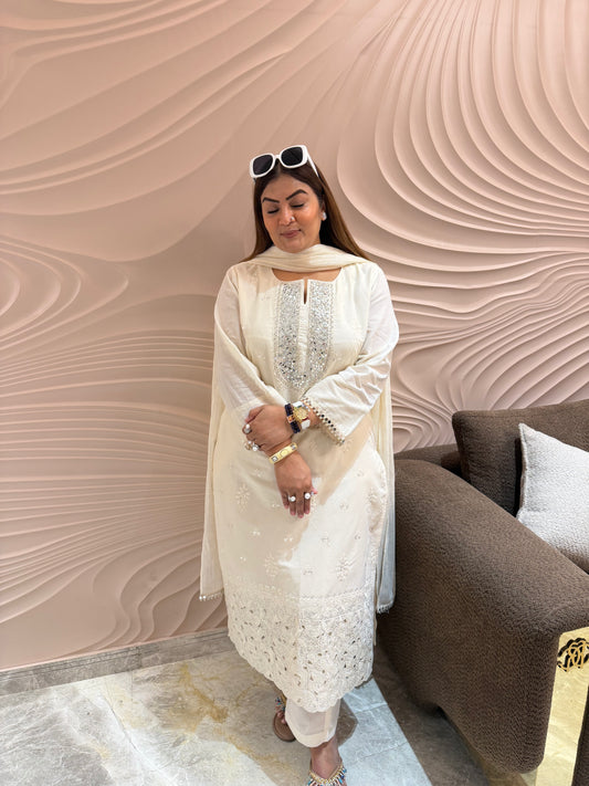 Beautiful Lakhnavi Cotton Suit