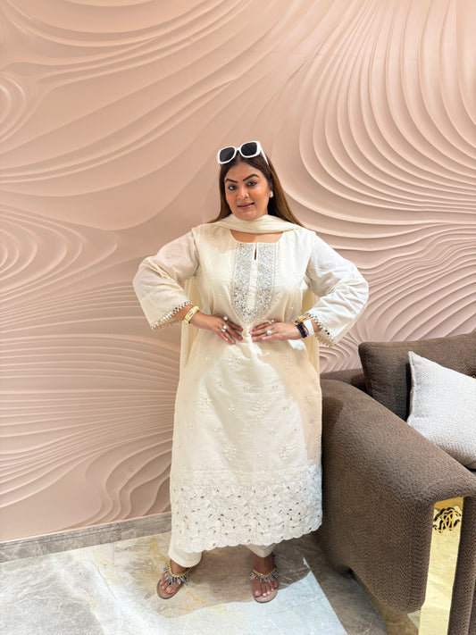 Beautiful Lakhnavi Cotton Suit