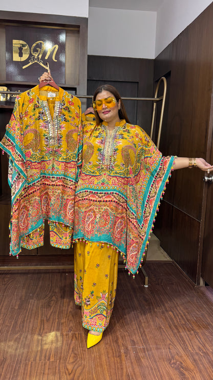 Zivara Crepe Kaftan