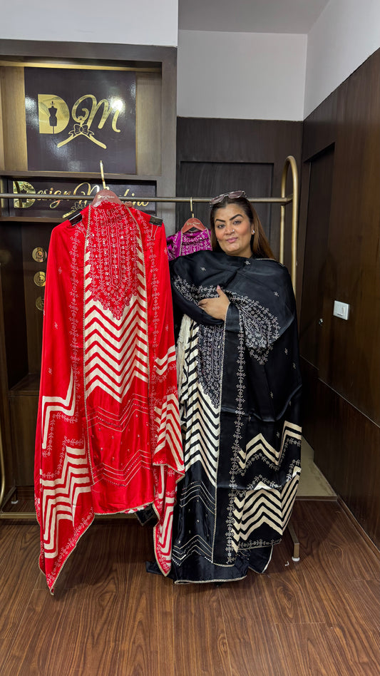 Aaina Gajji Silk Fabric (Unstitch Suit)