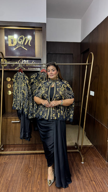 Rishika (Pure Crepe 3 Piece Indo Western)