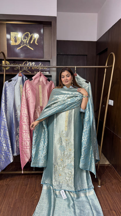 Brocade Banarasi Unstitch Suit