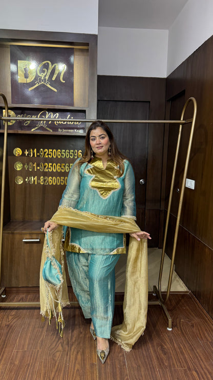 Ritika (Glass Tissue Suit With Potli)