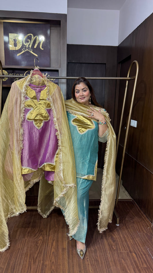 Ritika (Glass Tissue Suit With Potli)
