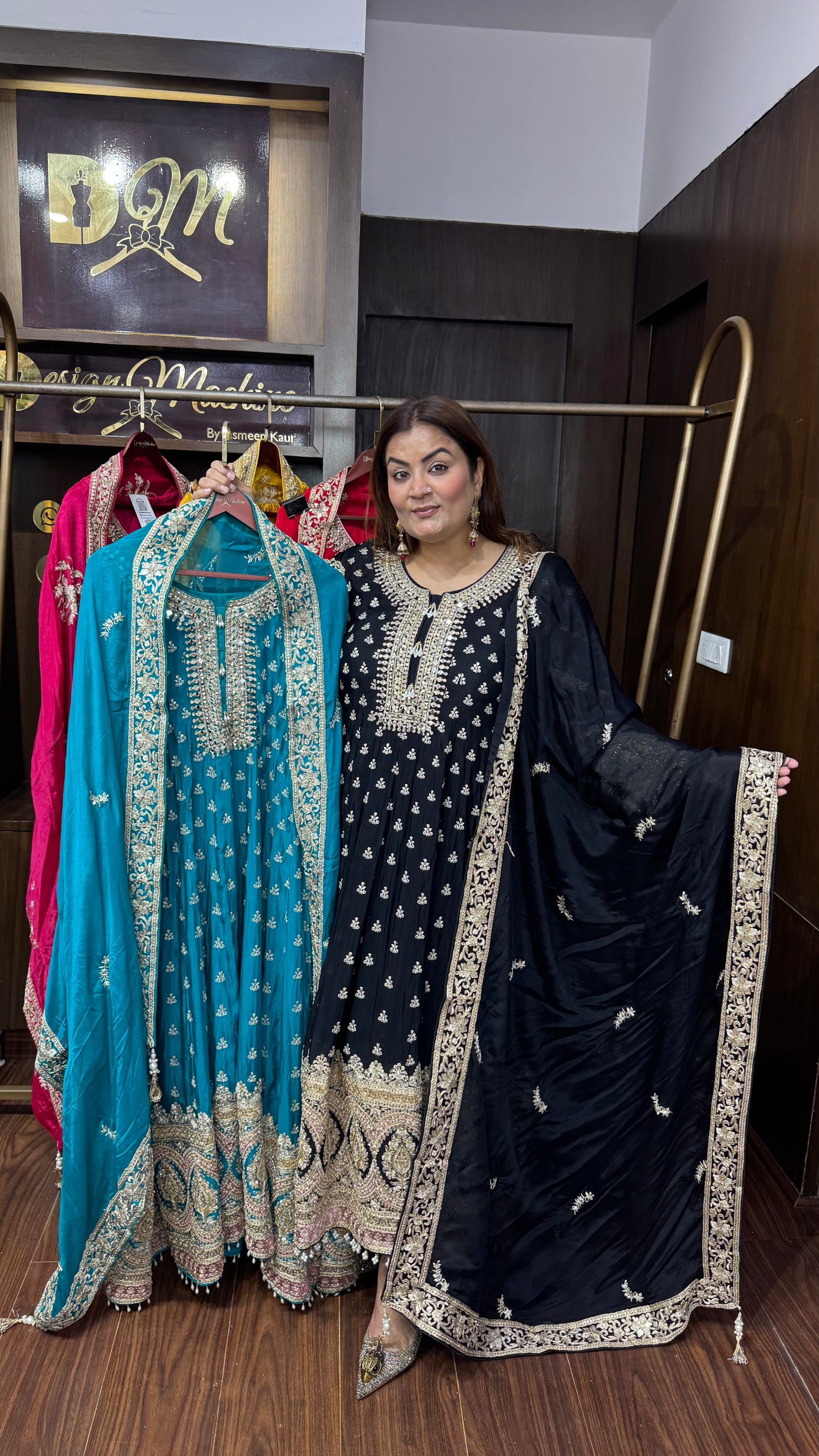 Kiritka (Pure Chinnon Anarkali Suit)
