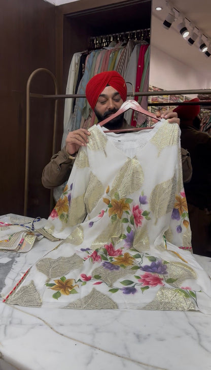 Beautiful Georgette Suit With Full Size Dupatta