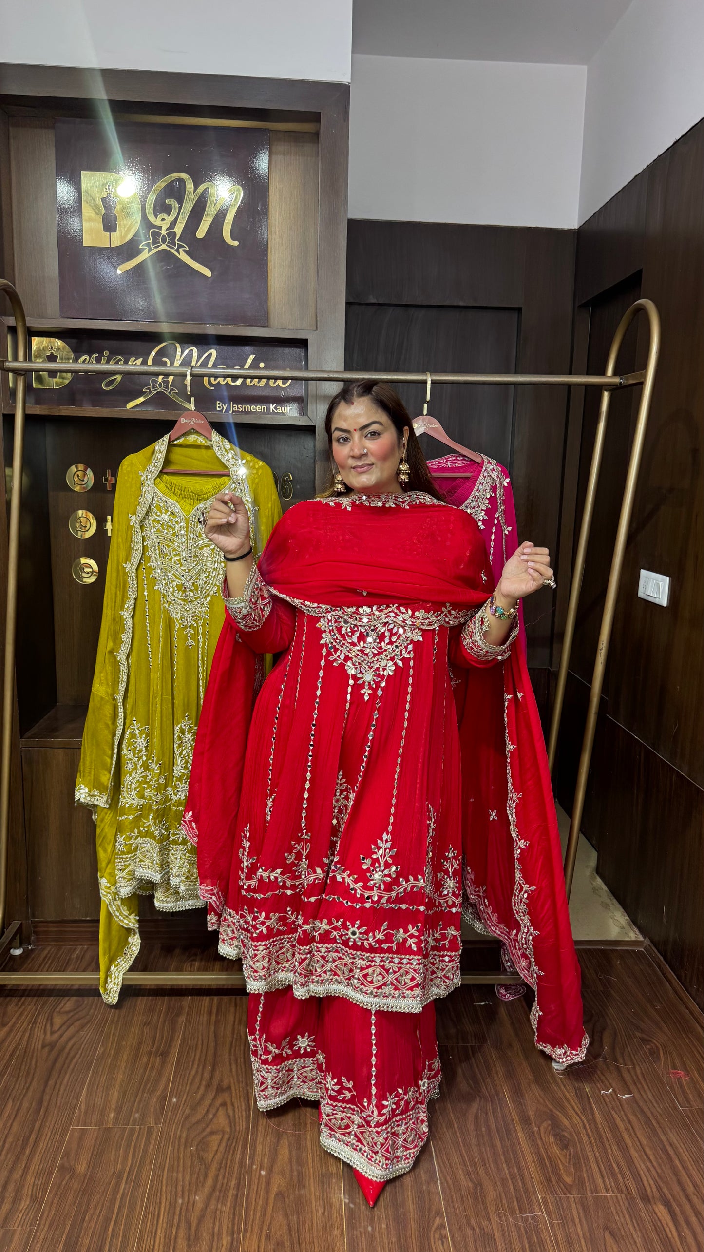Ridham (Pure Chinnon Crepe Anarkali Suit)