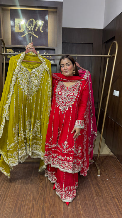 Ridham (Pure Chinnon Crepe Anarkali Suit)