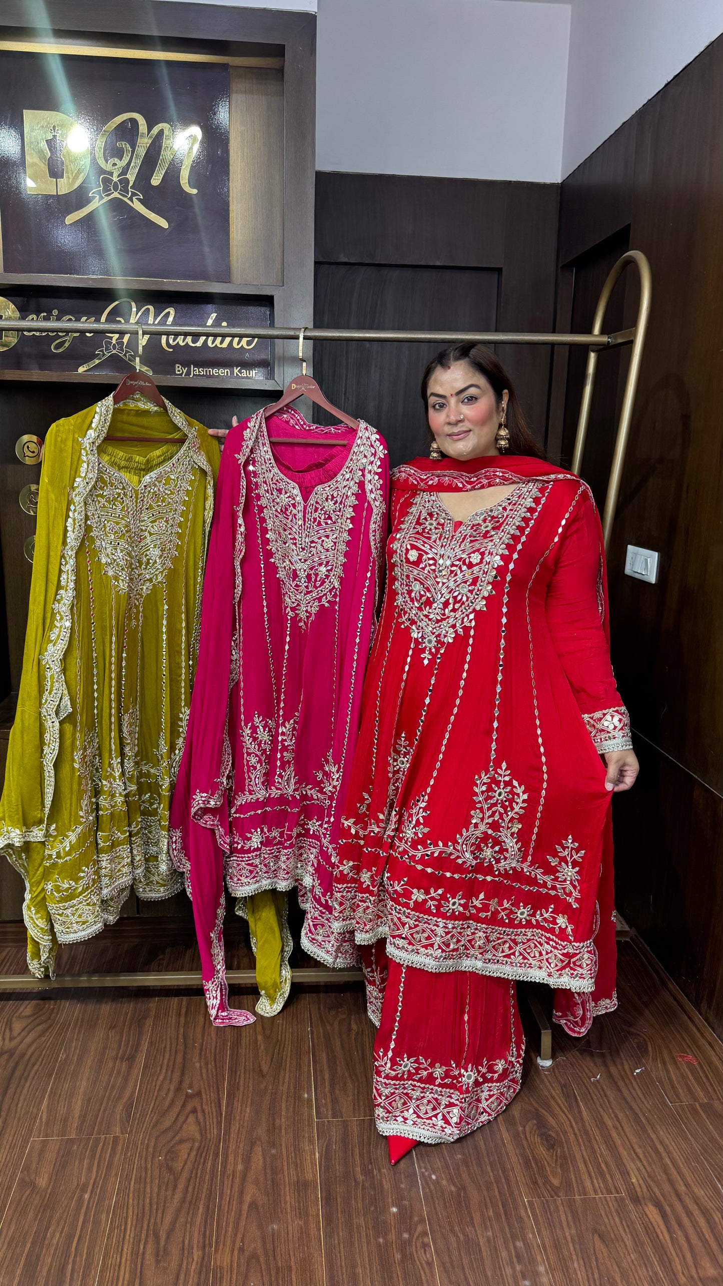 Ridham (Pure Chinnon Crepe Anarkali Suit)