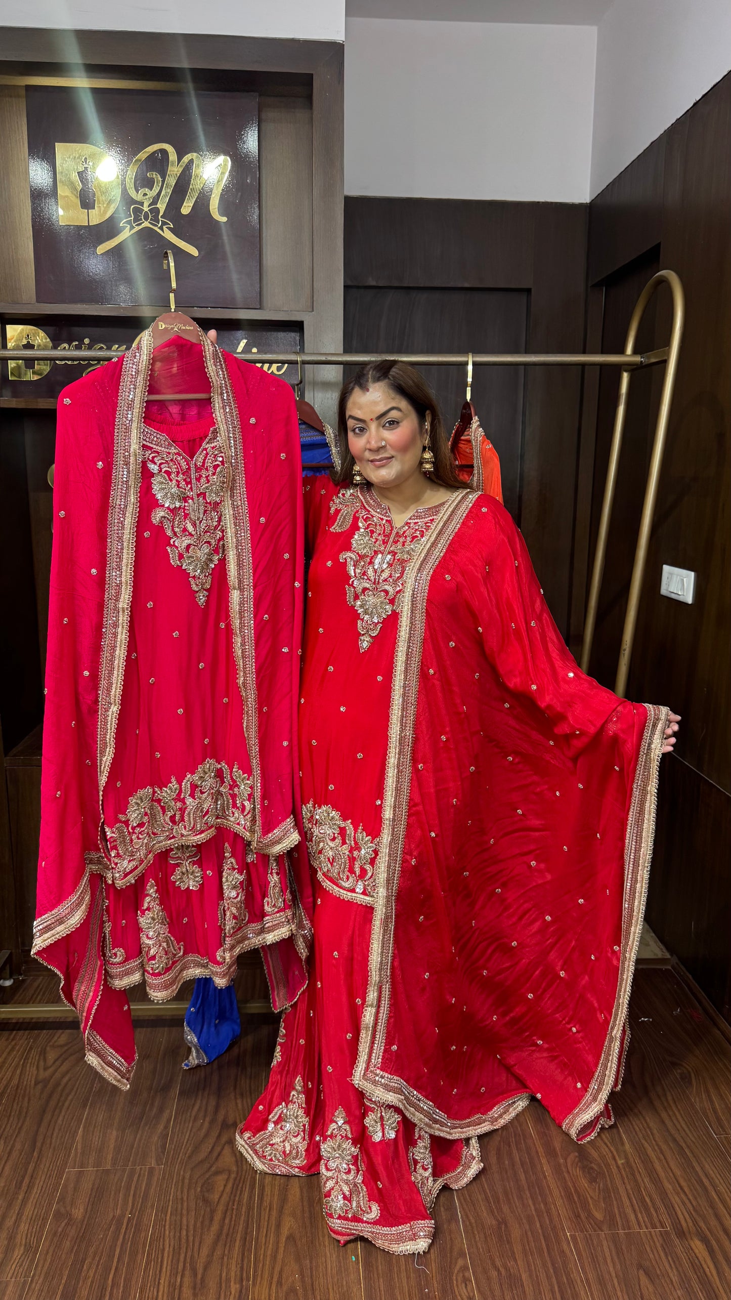 Ridham (Pure Chinnon Sharara Suit)