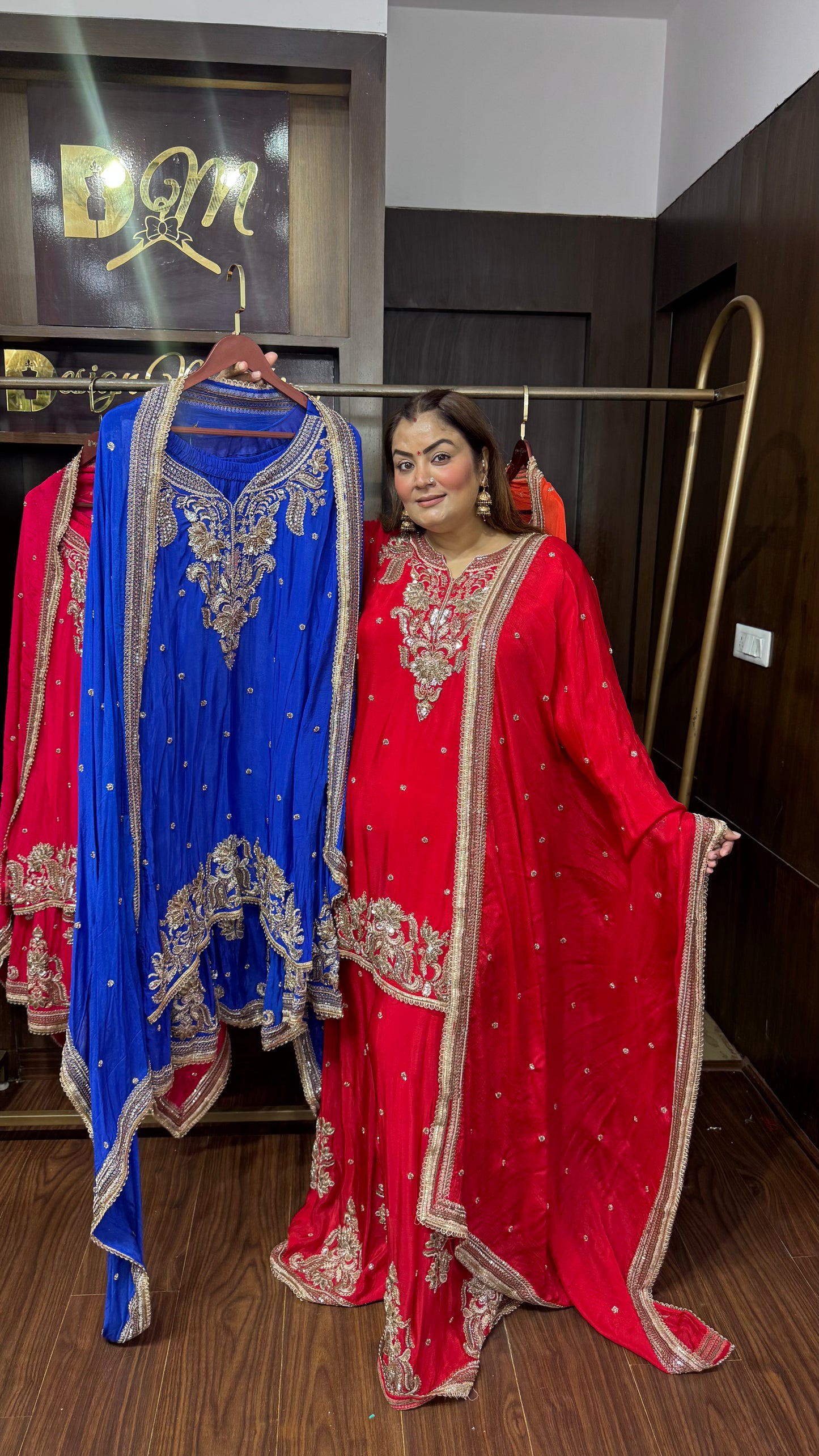 Ridham (Pure Chinnon Sharara Suit)