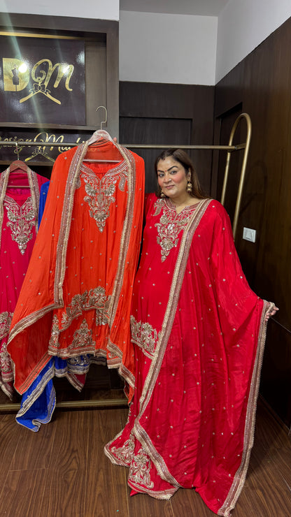 Ridham (Pure Chinnon Sharara Suit)