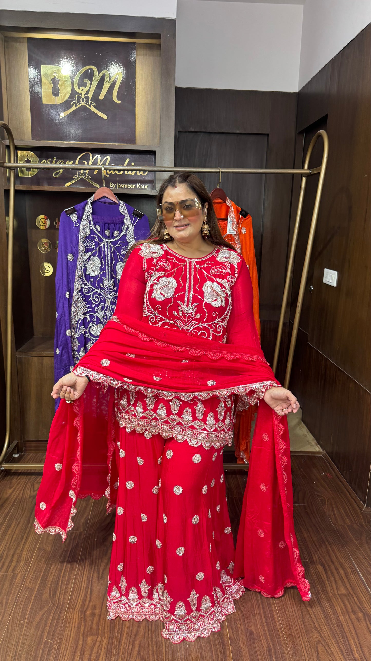 Riti (Pure Chinnon Sharara Suit)