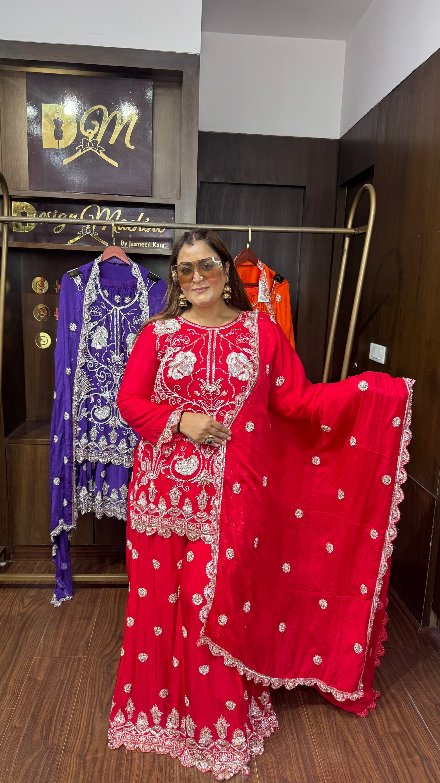 Riti (Pure Chinnon Sharara Suit)