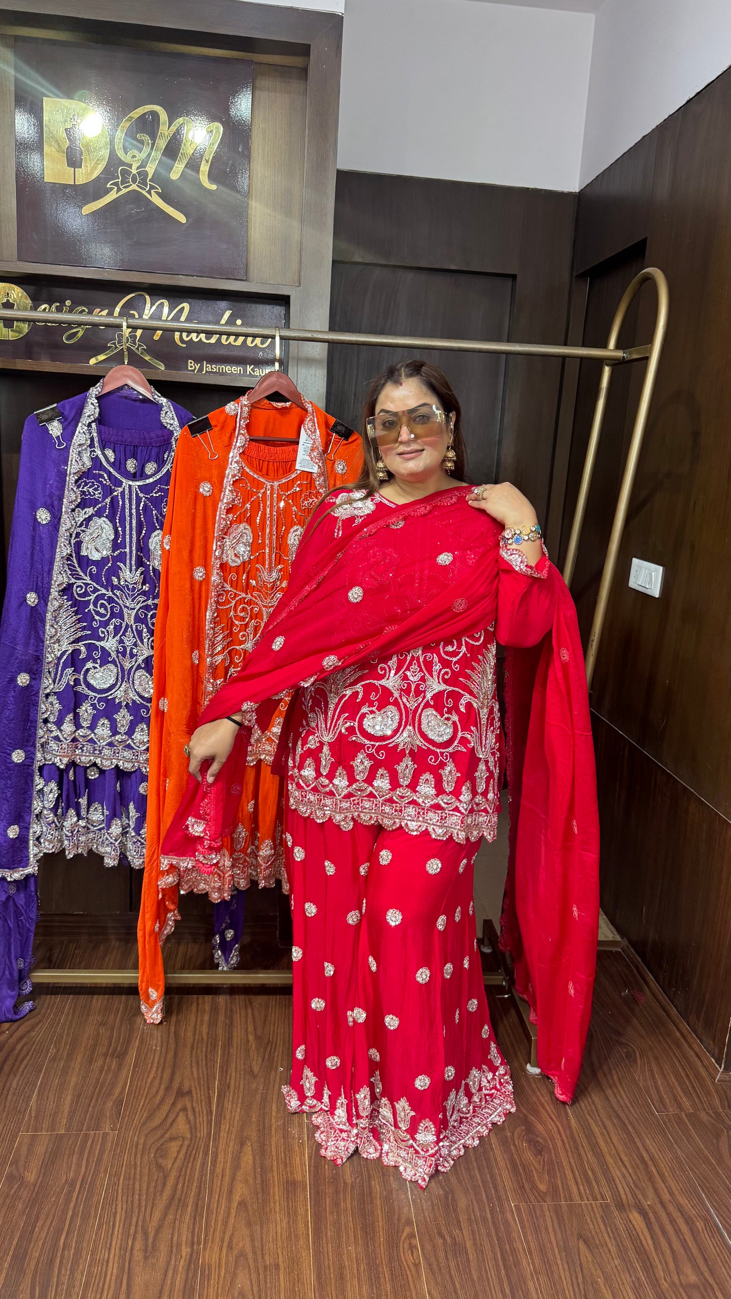 Riti (Pure Chinnon Sharara Suit)
