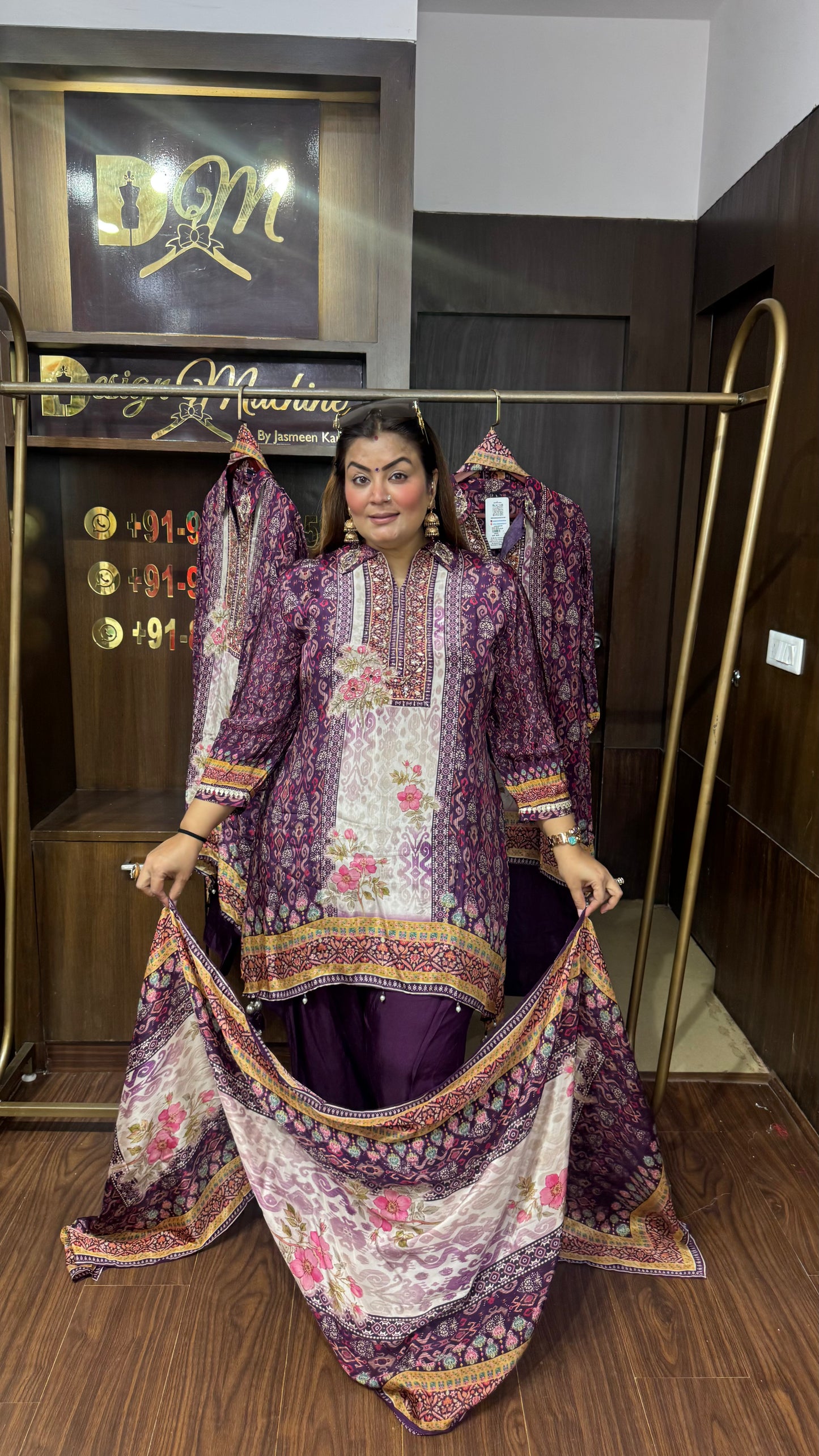 Reshma (Pure Crepe Farshi Salwar Suit)