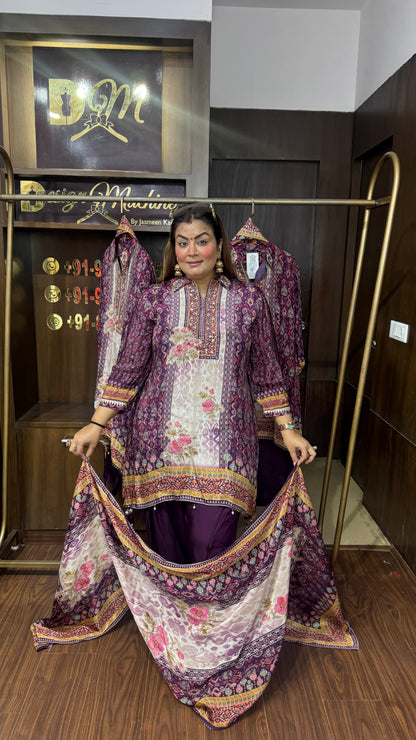 Reshma (Pure Crepe Farshi Salwar Suit)