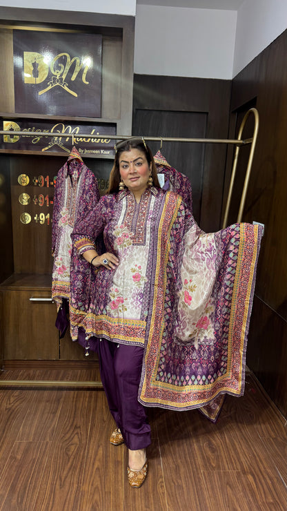 Reshma (Pure Crepe Farshi Salwar Suit)