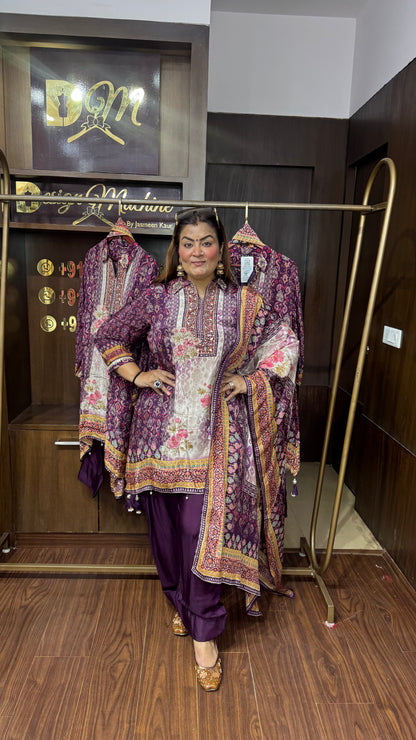 Reshma (Pure Crepe Farshi Salwar Suit)