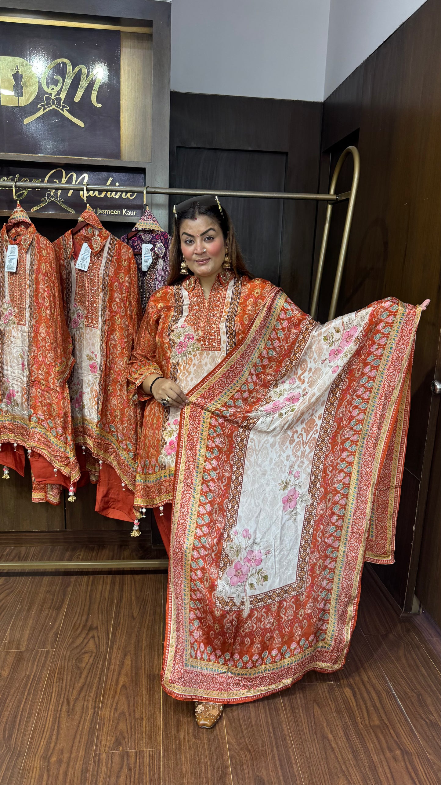 Reshma (Pure Crepe Farshi Salwar Suit)