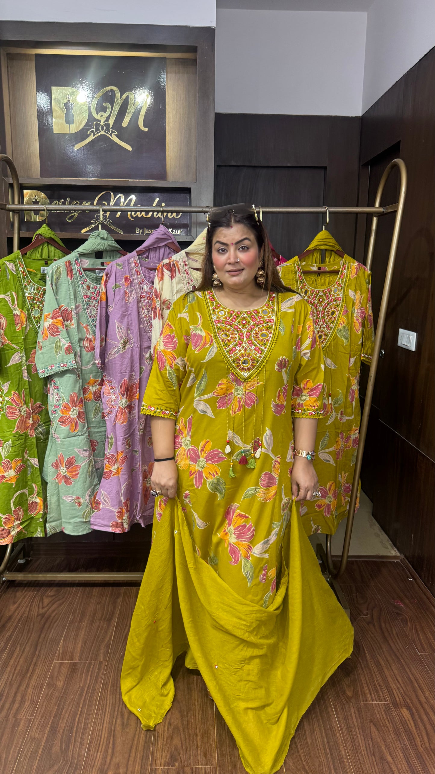 Kirti (Malmal Cotton Suit)