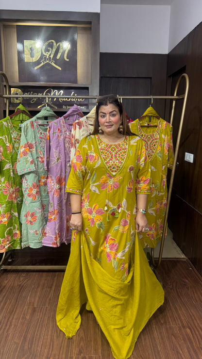 Kirti (Malmal Cotton Suit)