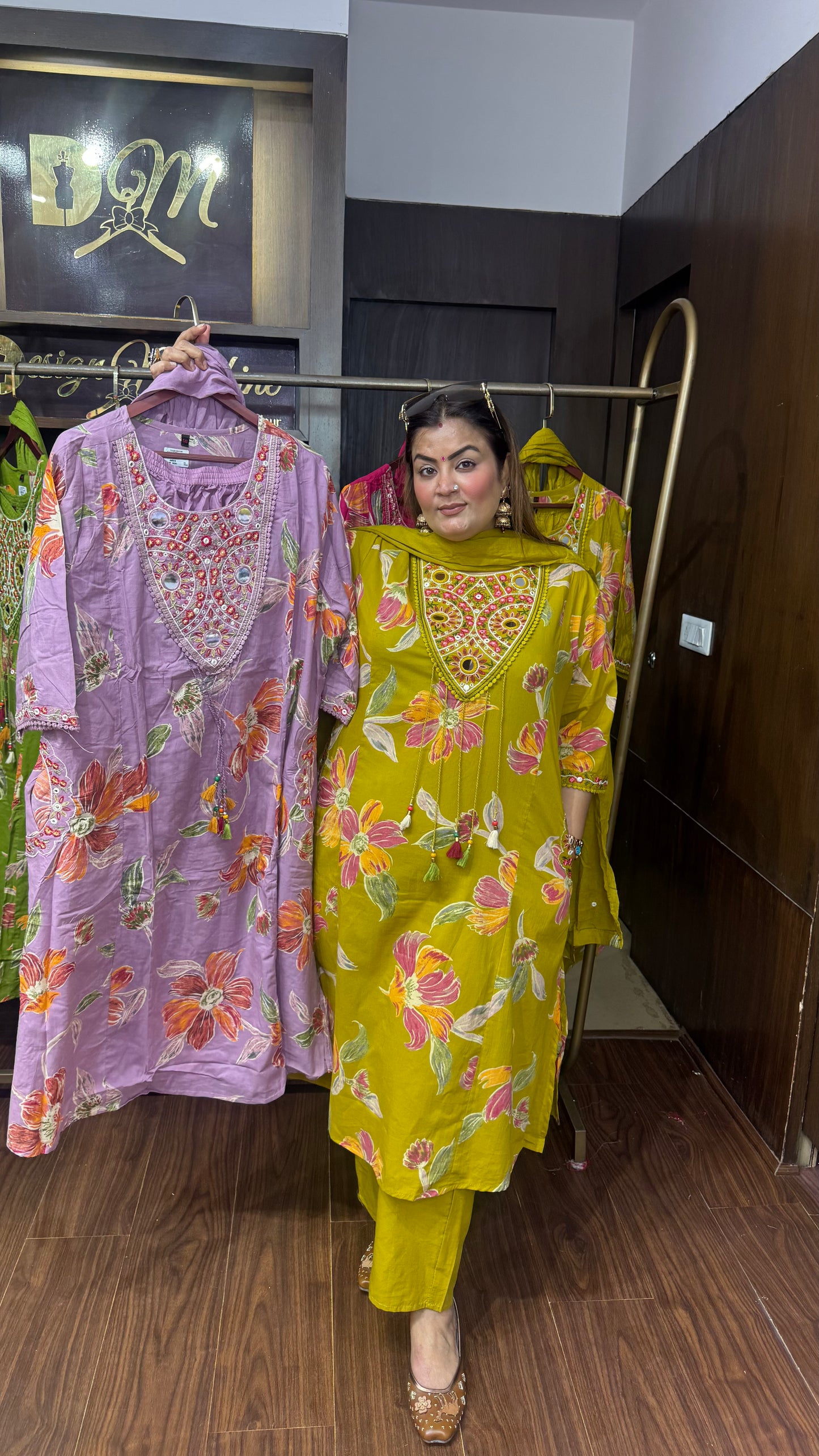 Kirti (Malmal Cotton Suit)