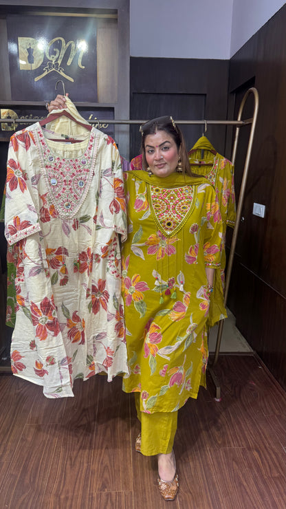 Kirti (Malmal Cotton Suit)