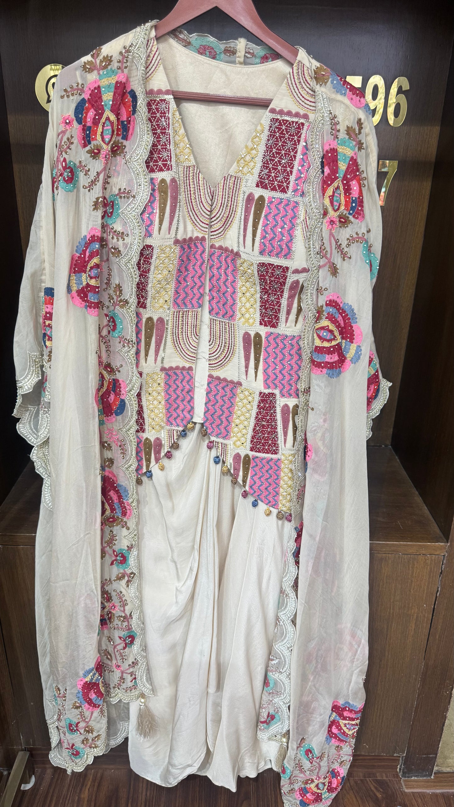 Pure Crepe 3 Piece Indo Western