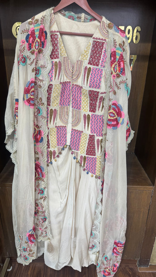 Pure Crepe 3 Piece Indo Western