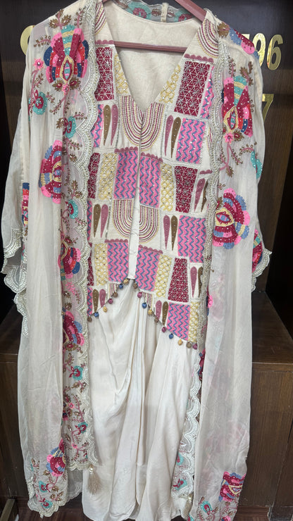Pure Crepe 3 Piece Indo Western