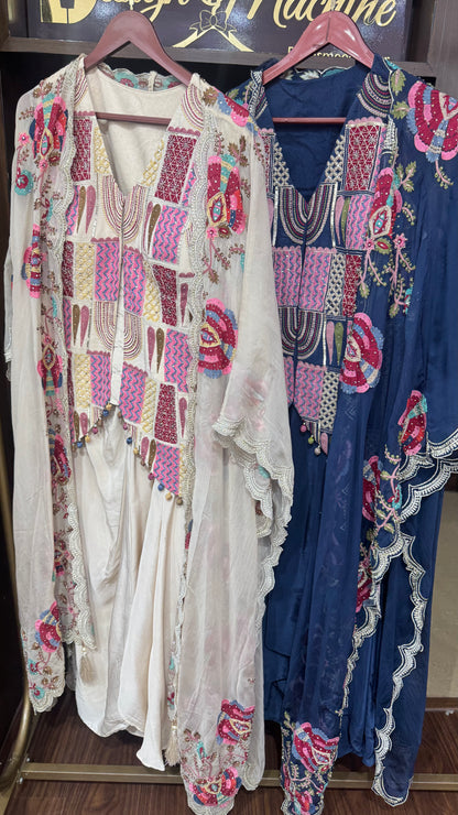 Pure Crepe 3 Piece Indo Western