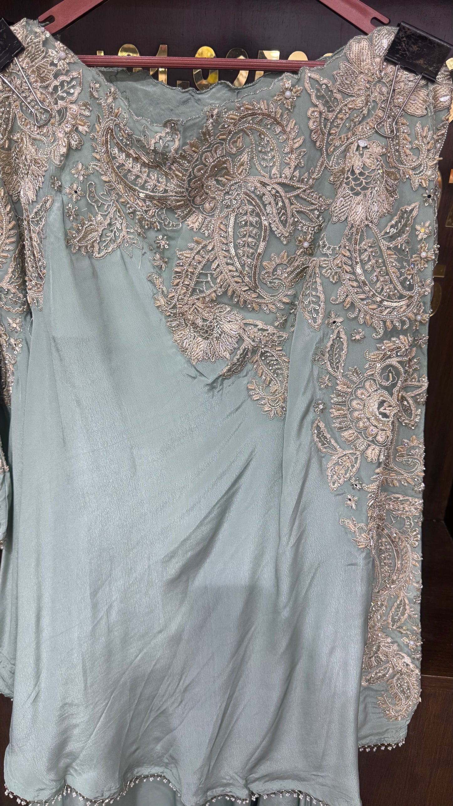 Beautiful Pure Crepe 3 Piece Indo Western