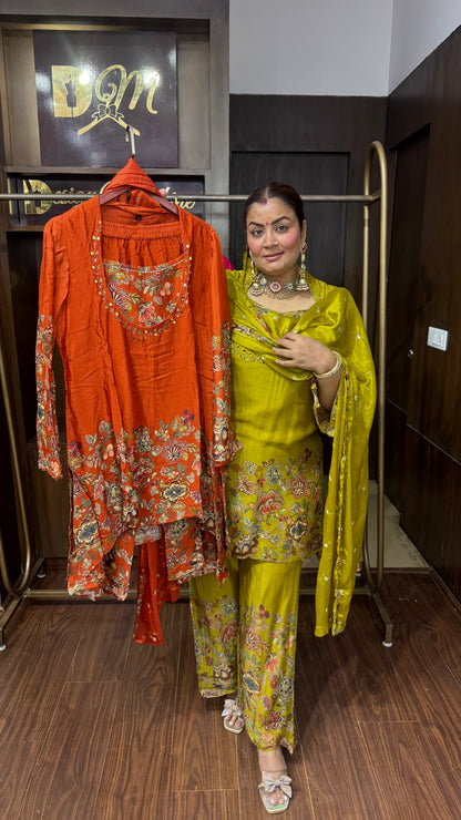 Pure Chinnon Fabric 4 Piece Suit