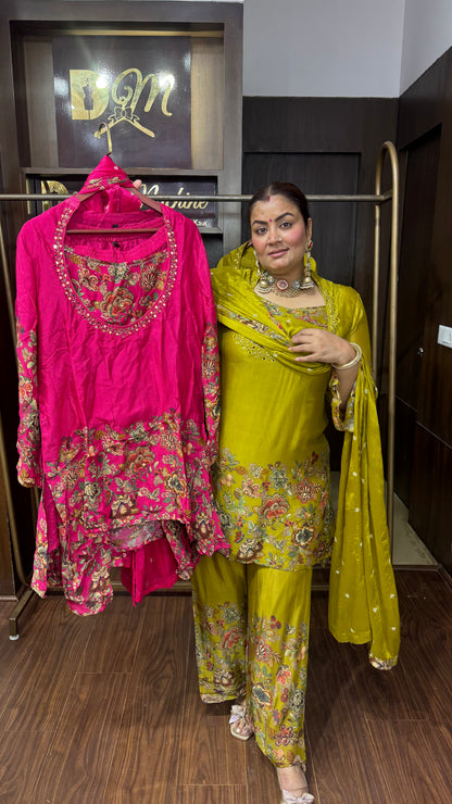 Pure Chinnon Fabric 4 Piece Suit