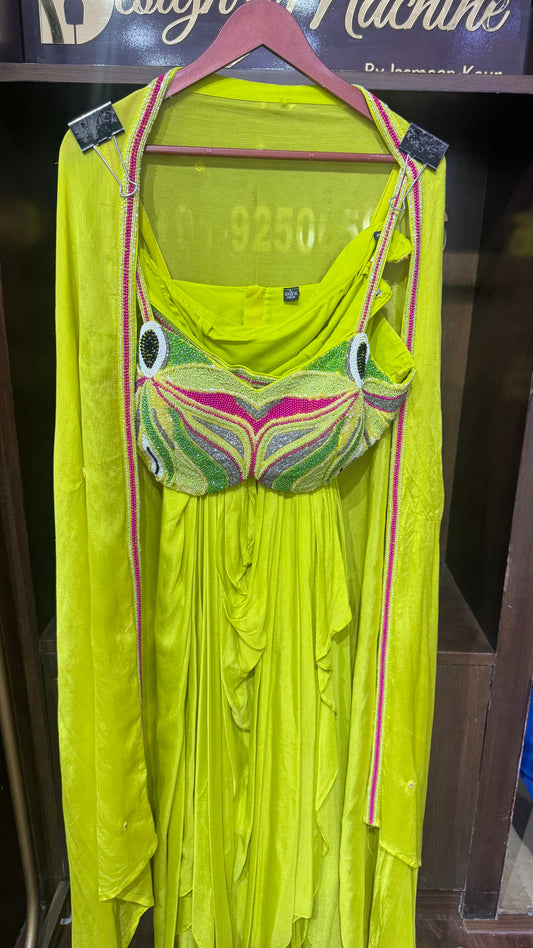 Aaira (Pure Crepe 3 Piece Indo Western)