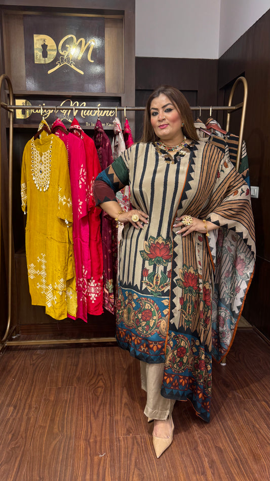 Aafiya Silk Crepe (Suit)