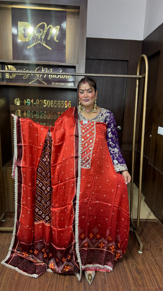 Aarohi Gajji Silk Unstitched Suit