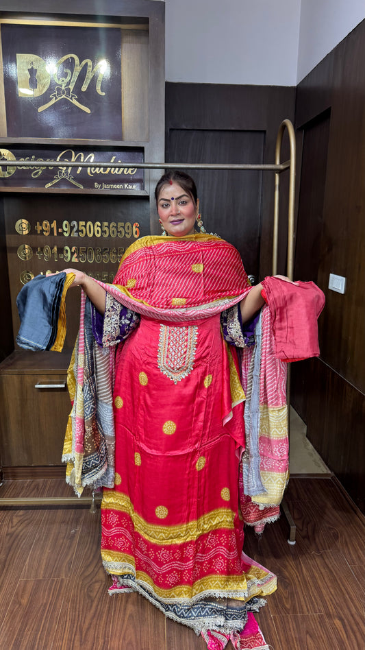 Elara Gajji Silk Unstitched Suit