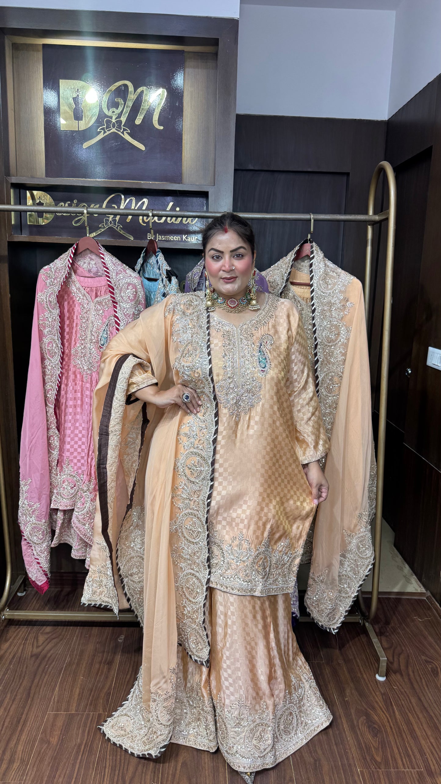 Meher Pure Crepe Sharara Suit
