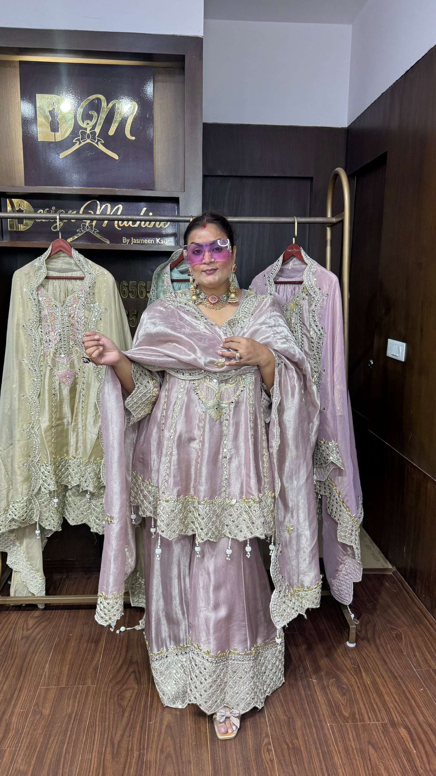 Zehra Pure Chunon Farshi Anarkali Suit