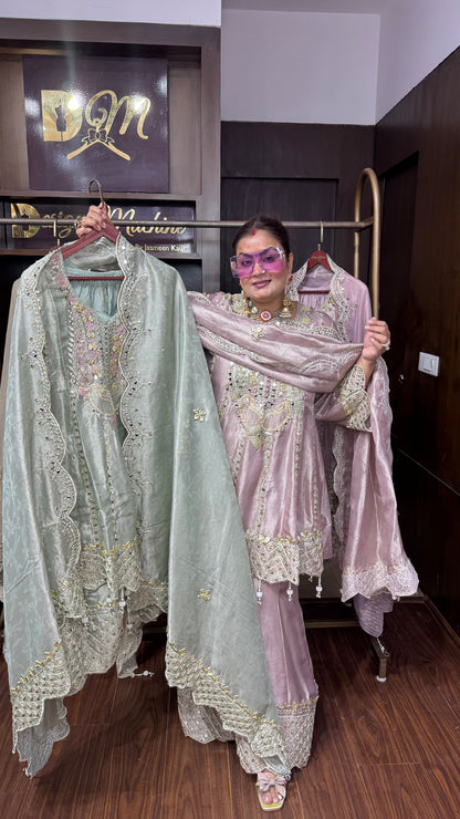 Zehra Pure Chunon Farshi Anarkali Suit