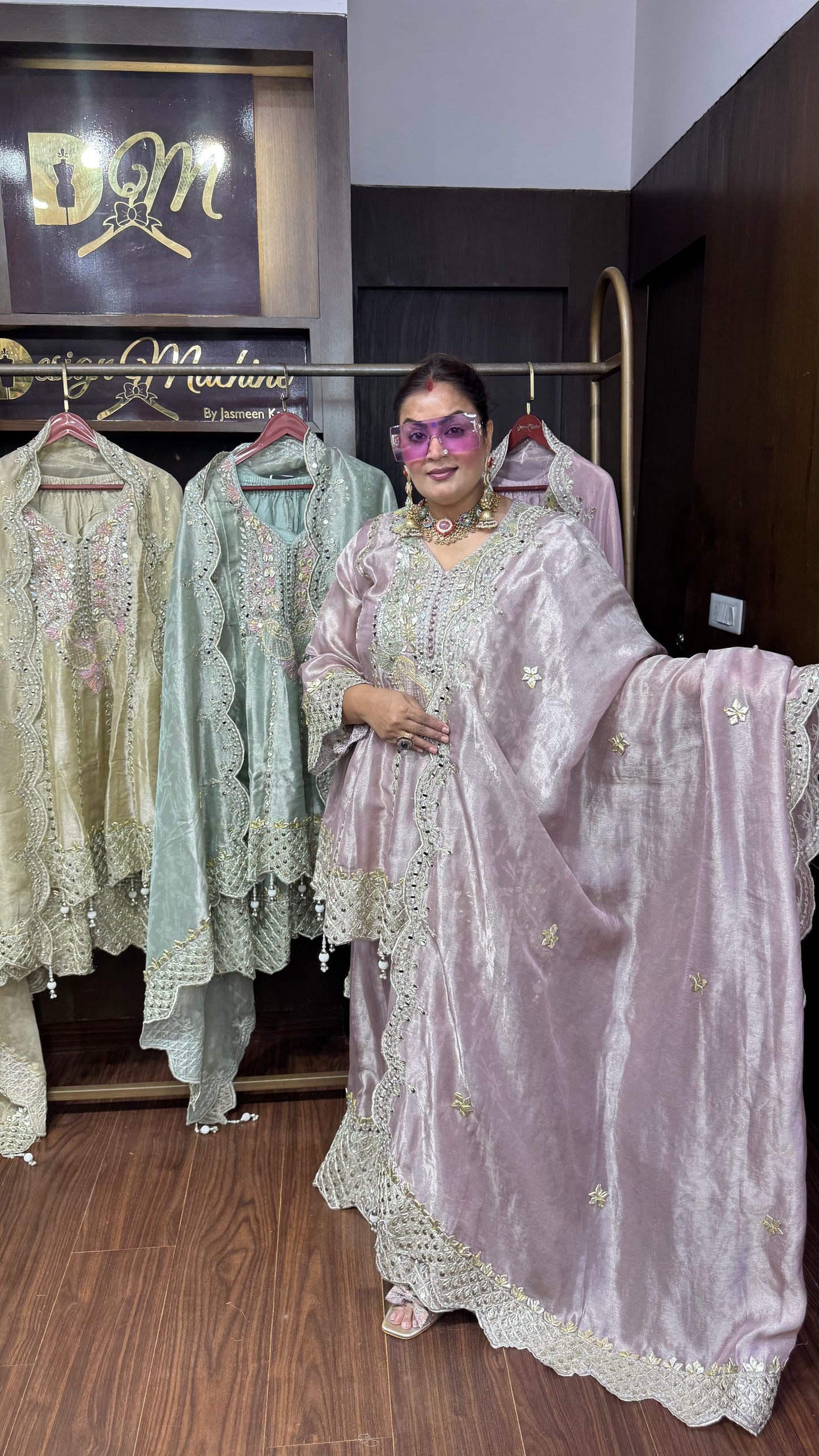 Zehra Pure Chunon Farshi Anarkali Suit