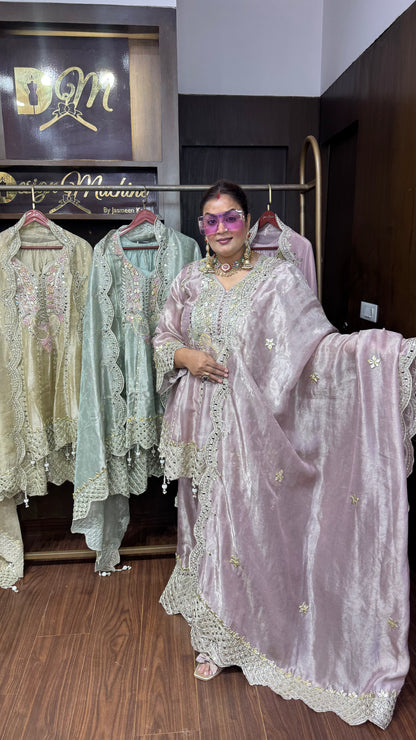 Zehra Pure Chunon Farshi Anarkali Suit