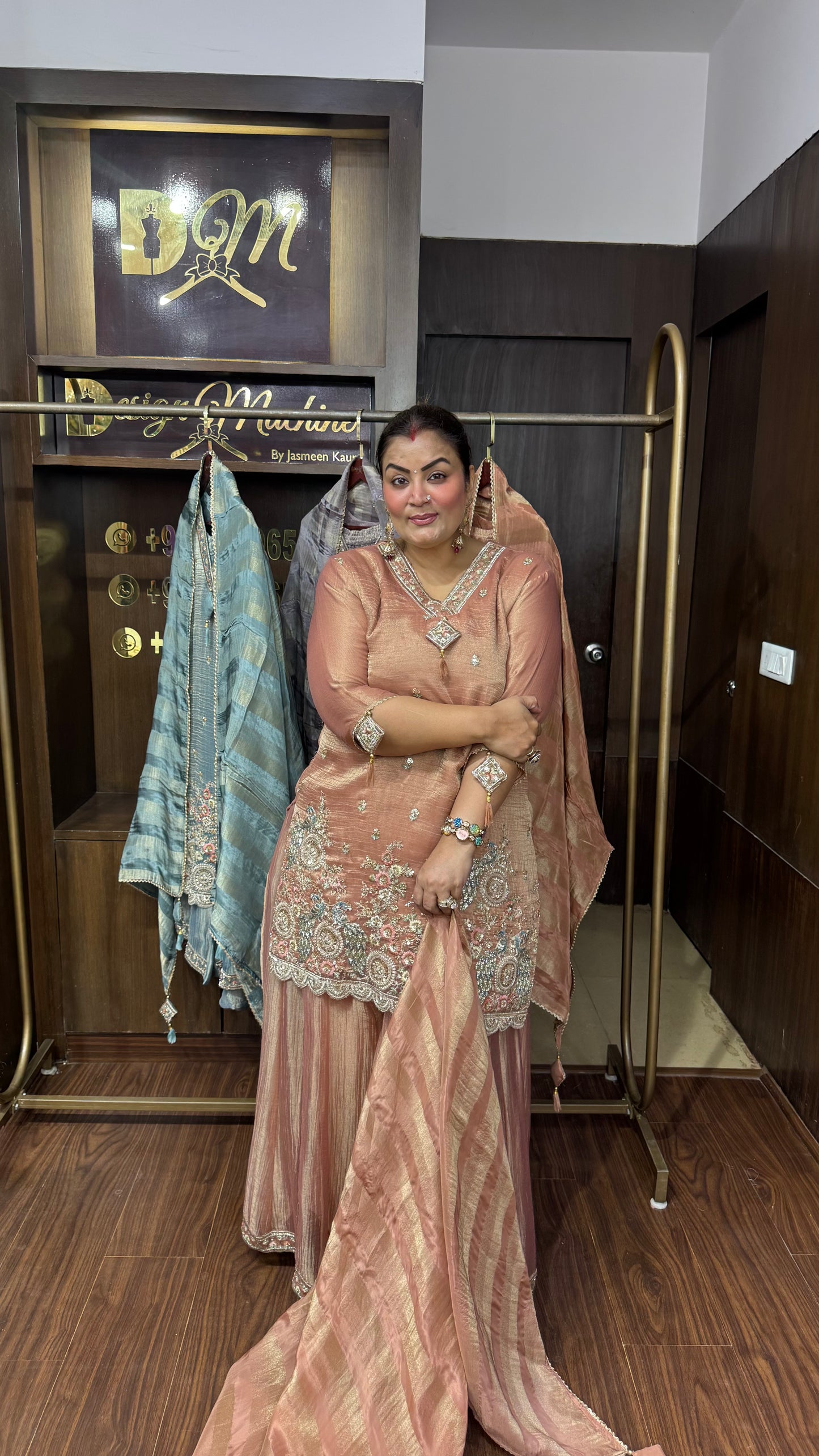 Meher Crush Tissue Sharara Suit