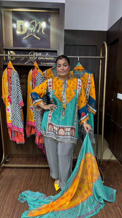 Eshira Pure Crepe Suit